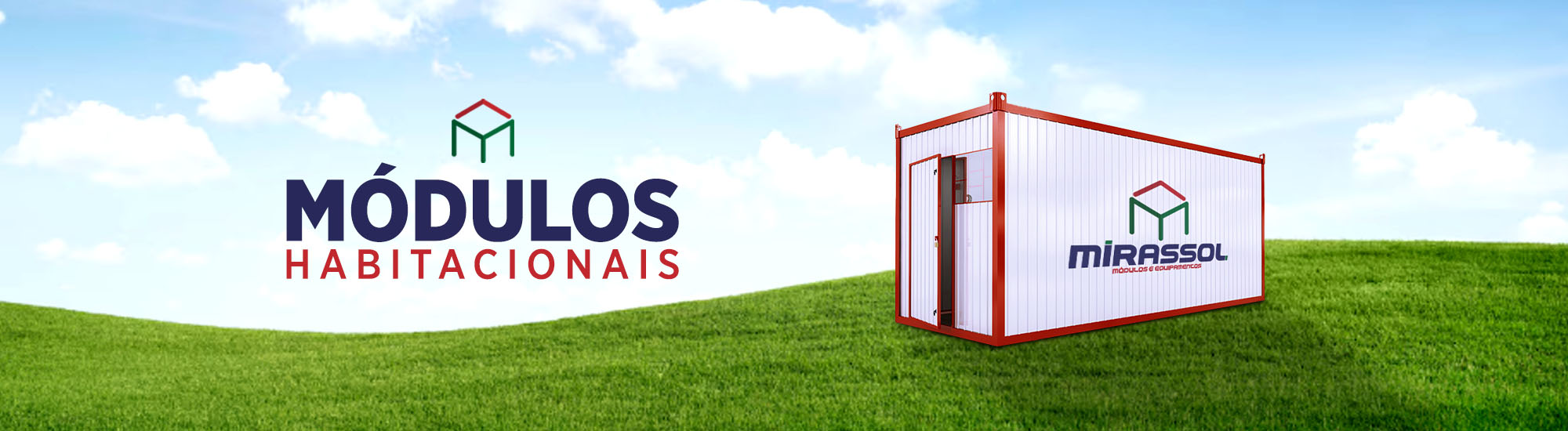 Bannes Módulos Habitacionais Site Mirassol Modulares DesktopBanner